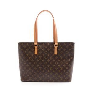 Louis Vuitton Luco Tote Bag canvas leather Monogram brown